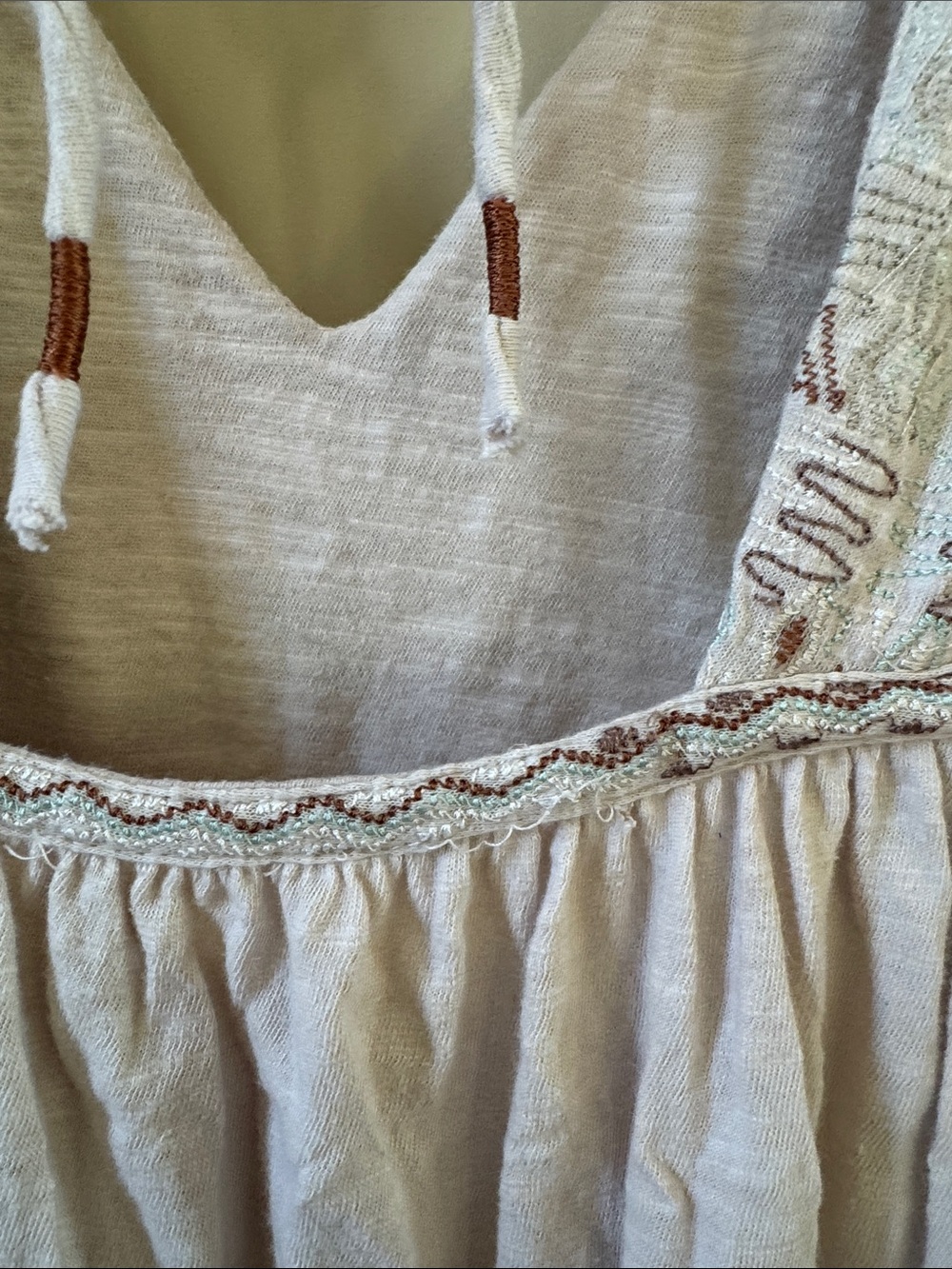 Free People Cream Embroidered Peasant Tunic - Picture 10 of 10